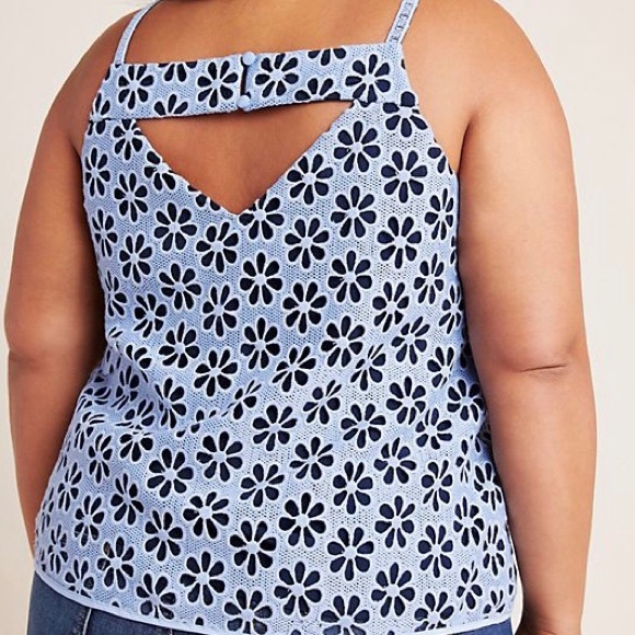 Anthropologie Blue Quinn Textured Cami Plus 22 W - Picture 3 of 5